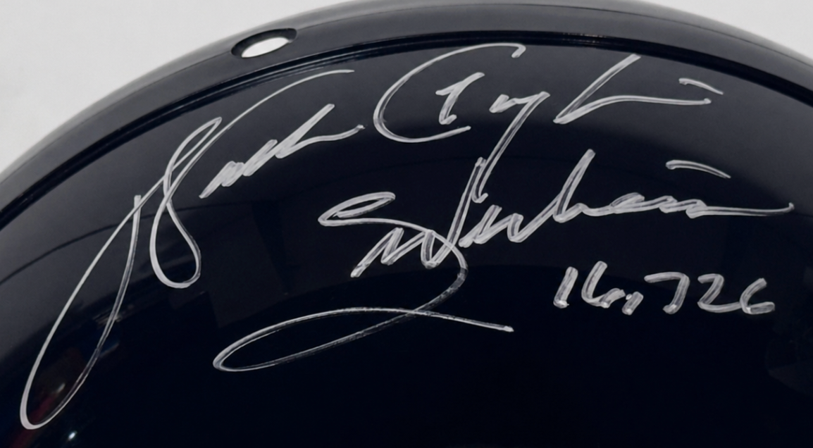 Walter Payton Signed Proline Auth Helmet Sweetness 16,726 Auto BAS COA Bears HOF