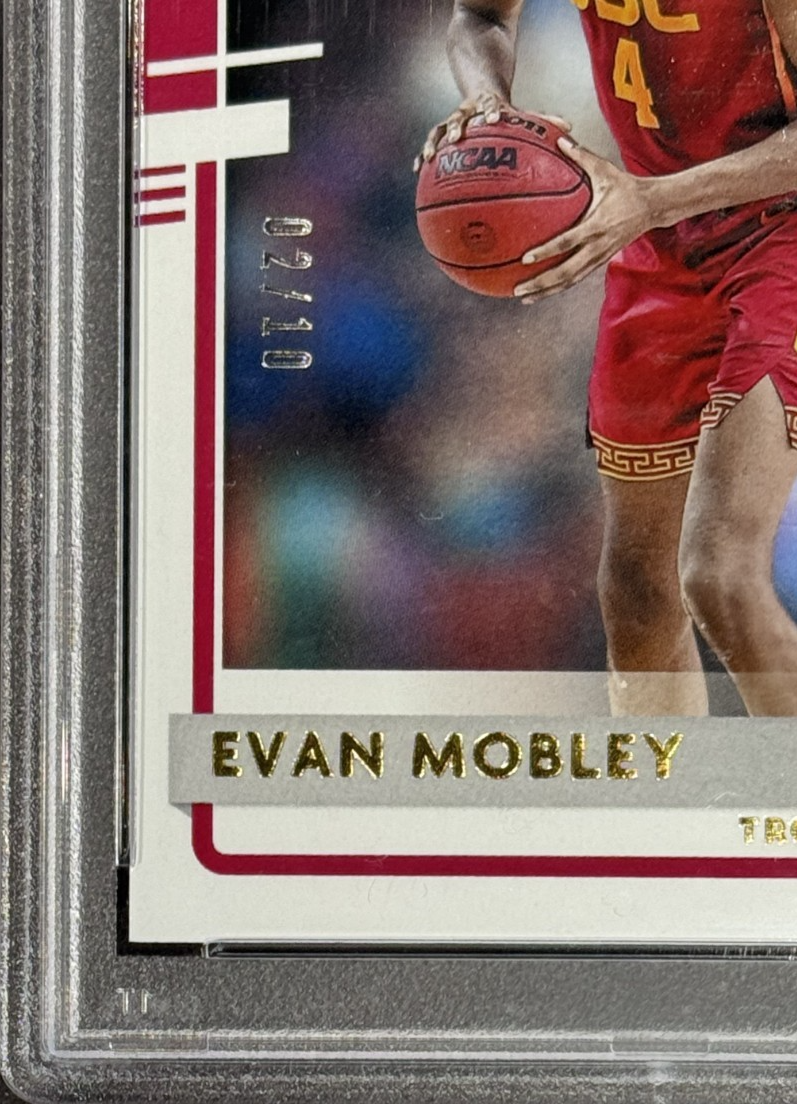2021 Chronicles DP Evan Mobley Gold LE/10 PSA 10 Gem MT USC Cleveland Cavaliers