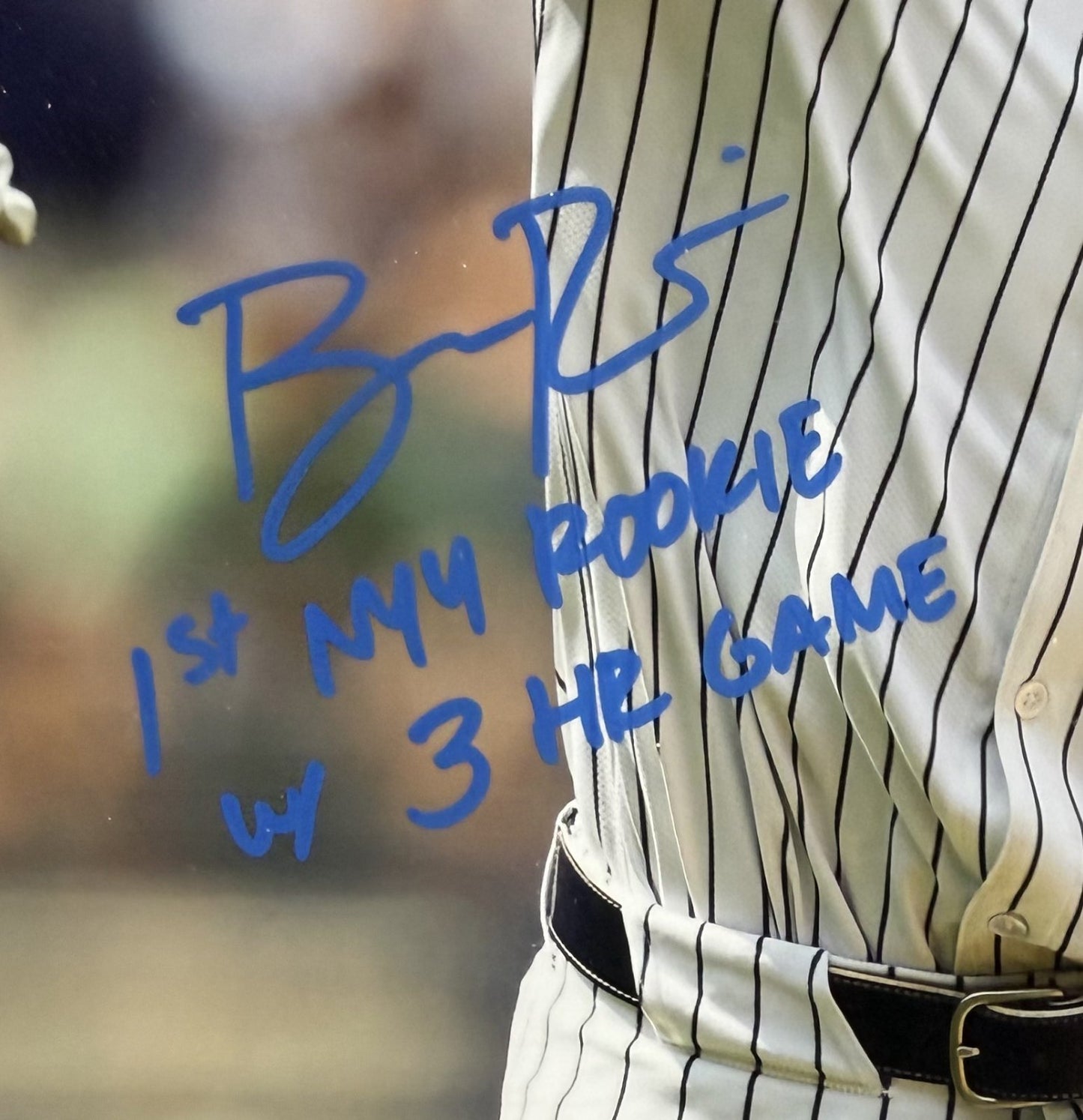 Ben Rice Signed 11x14 Framed Photo First NY Yankees Rookie 3HR Auto Steiner COA