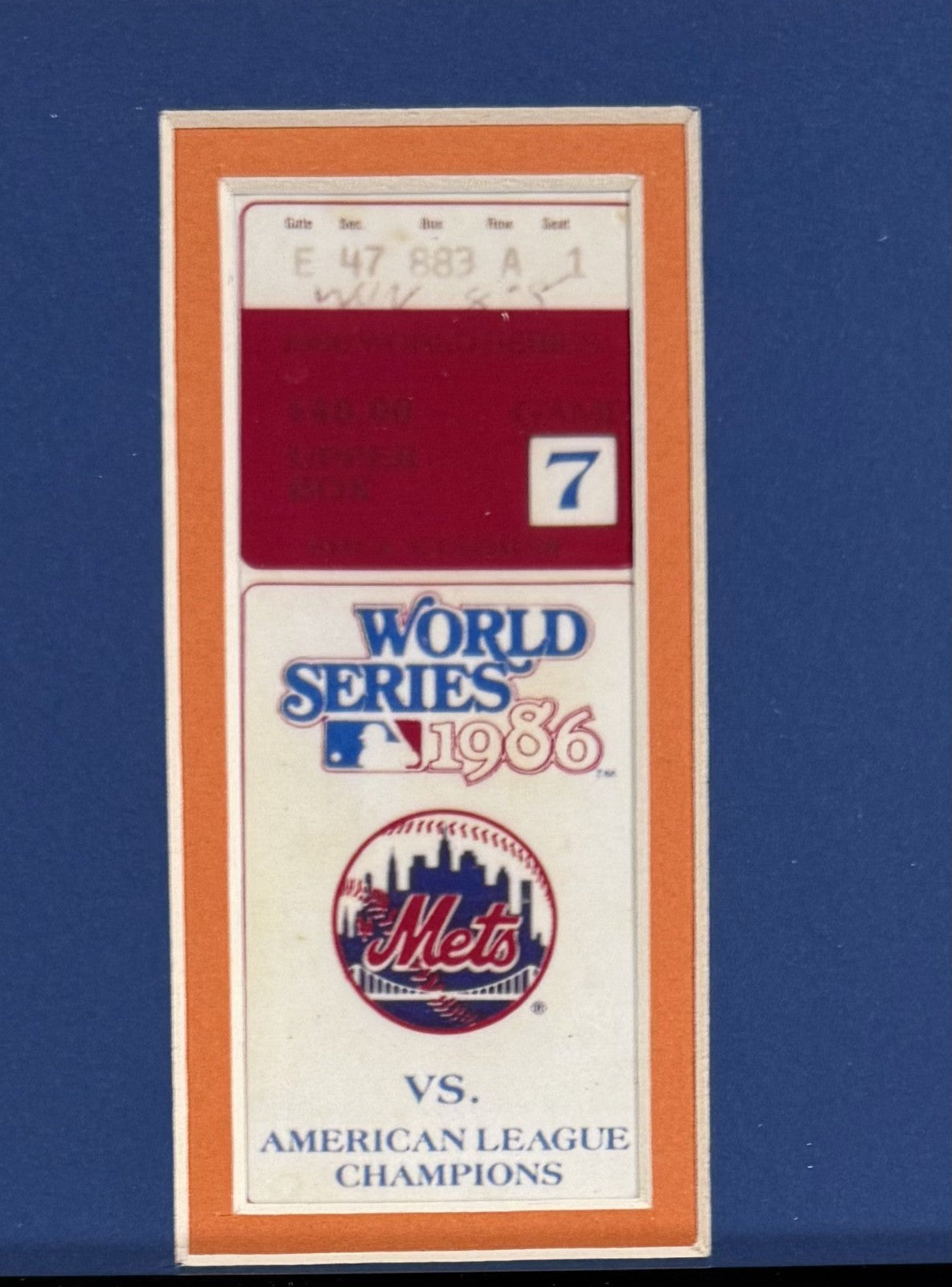1986 Ny Mets World Series Champion Framed Team Photo Baseball Card Collage