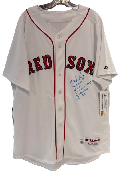 Wade Boggs Signed Majestic Authentic Red Sox 5 Stat Jersey HOF Auto Tristar MLB