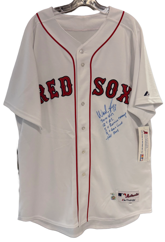 Wade Boggs Signed Majestic Authentic Red Sox 5 Stat Jersey HOF Auto Tristar MLB