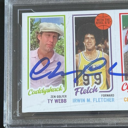 Chevy Chase Signed Rookie Trading Card Beckett BAS Griswold Fletch Ty Webb Auto