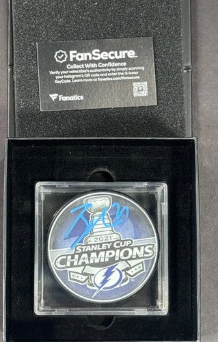 Brayden Point Signed Tampa Bay Lightning 2021 Stanley Cup Puck Auto Fanatics