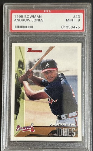 1995 Bowman Andruw Jones #23 Rookie PSA 9 Mint HOF Atlanta Braves Rc
