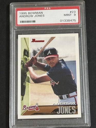 1995 Bowman Andruw Jones #23 Rookie PSA 9 Mint HOF Atlanta Braves Rc