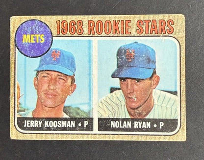 1968 Topps Nolan Ryan Jerry Koosman #177 Rookie Stars RC Ny Mets Centered