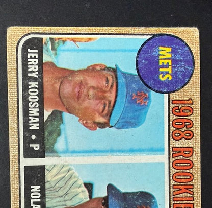 1968 Topps Nolan Ryan Jerry Koosman #177 Rookie Stars RC Ny Mets Centered