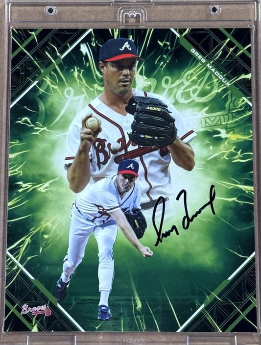 Under Wraps Greg Maddux Signed 8x10 Emanate Photo /99 Auto Fanatics Braves HOF