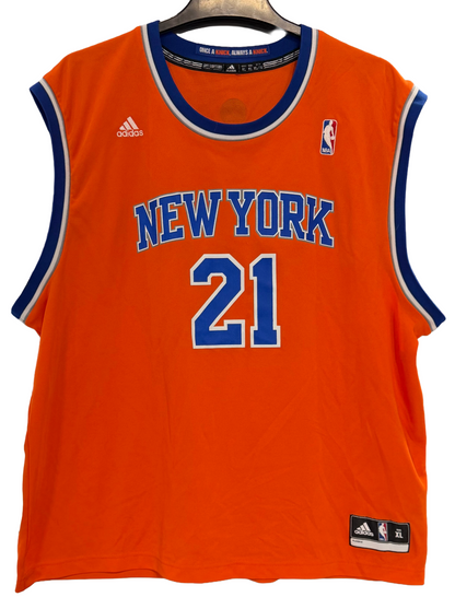 Iman Shumpert #21 Adidas NY Knicks Alternate Orange Basketball Jersey Size XL