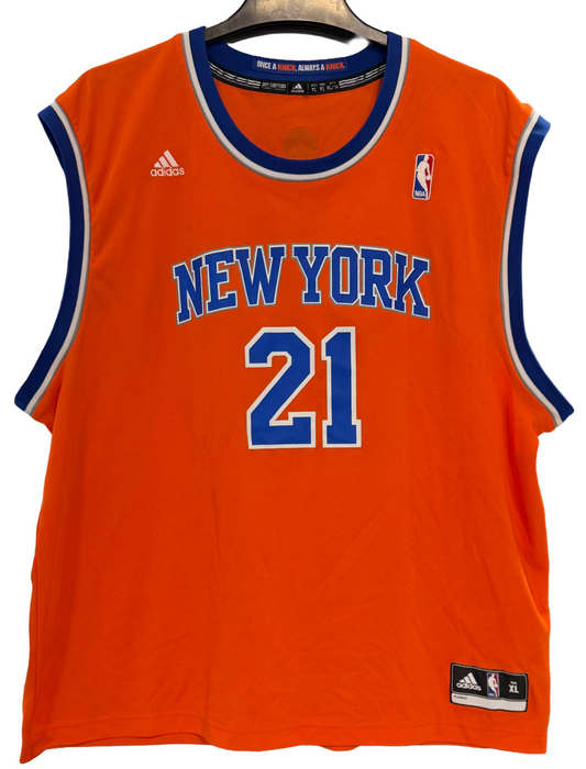Iman Shumpert #21 Adidas NY Knicks Alternate Orange Basketball Jersey Size XL