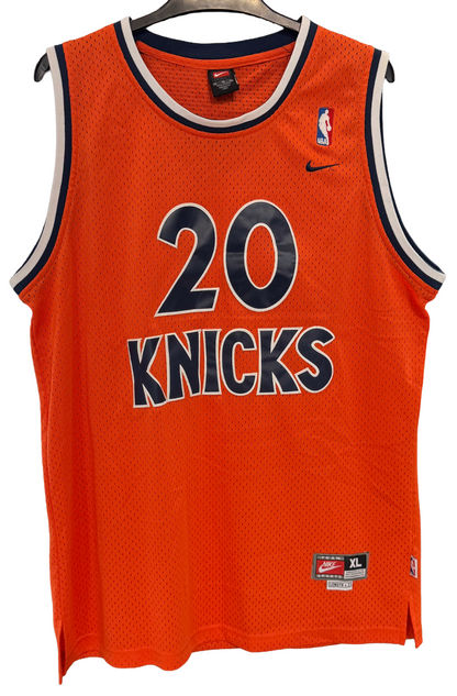 Allan Houston NY Knicks Nike Team Sports Orange Basketball Jersey XL Length +2