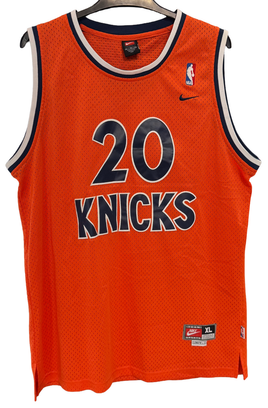 Allan Houston NY Knicks Nike Team Sports Orange Basketball Jersey XL Length +2