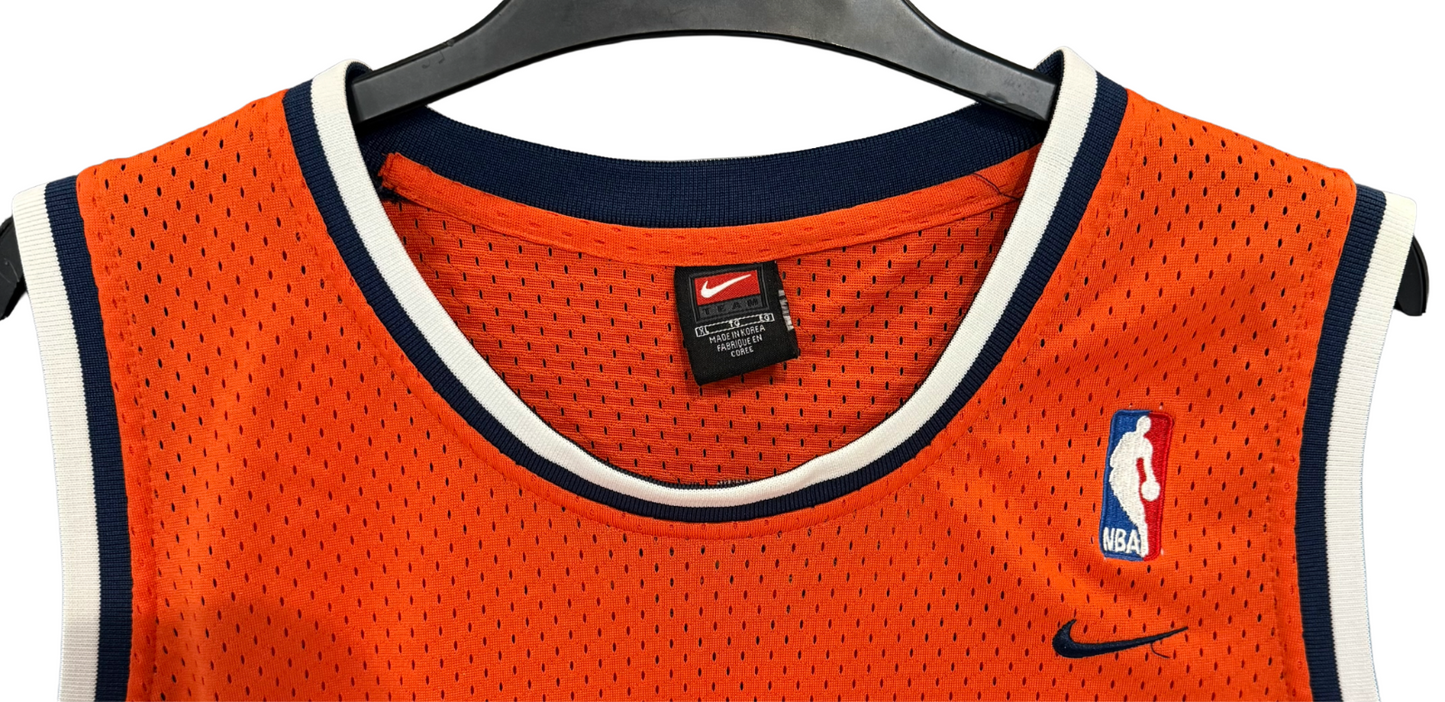 Allan Houston NY Knicks Nike Team Sports Orange Basketball Jersey XL Length +2