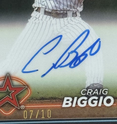 Craig Biggio 2024 Topps Chrome Black Refractor Mint On Card Auto /10 HOF Astros