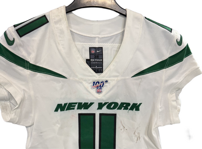 Robbie Anderson Ny Jets Game Worn Used Nike 2019 Skill Jersey 100nfl Patch Sz38