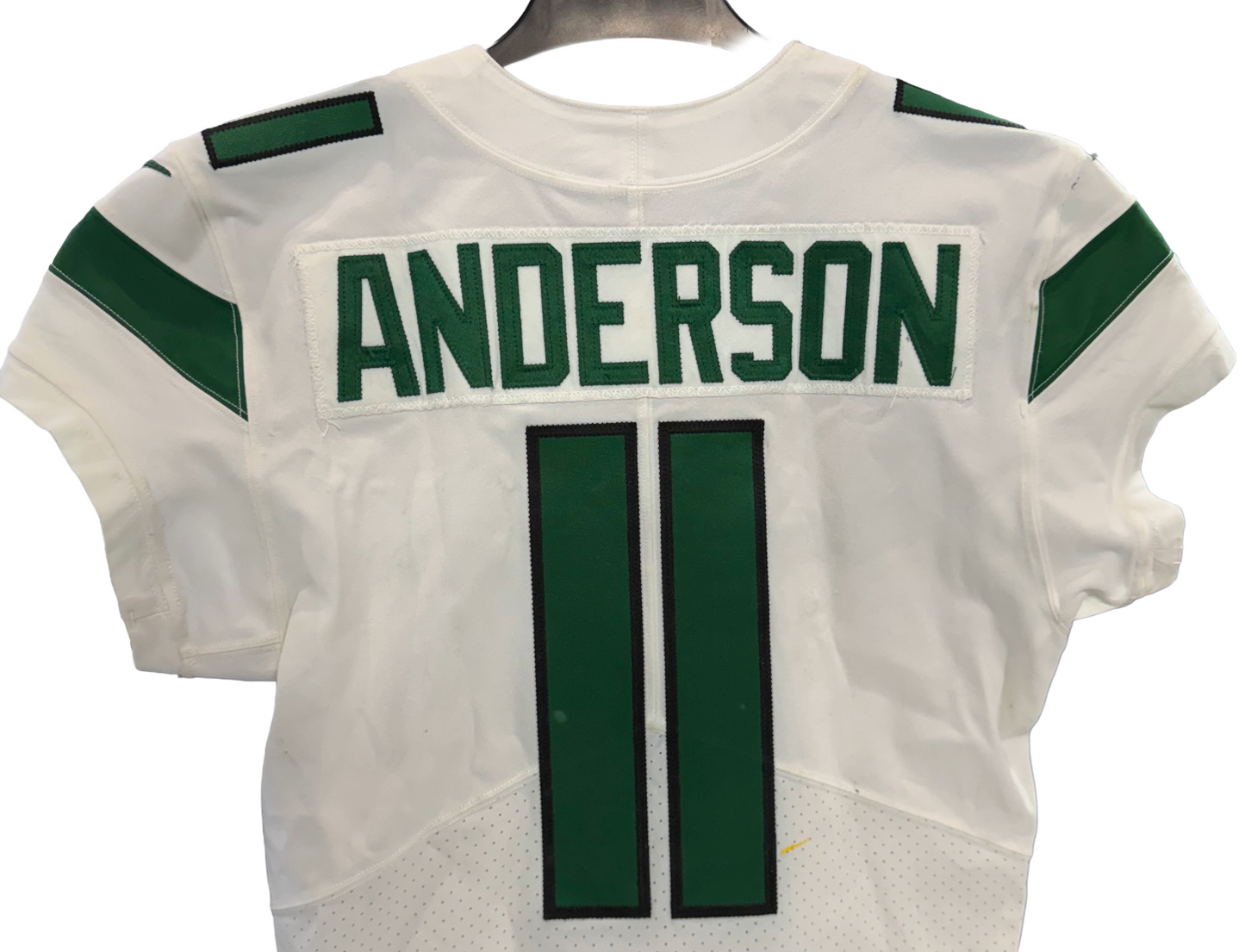 Robbie Anderson Ny Jets Game Worn Used Nike 2019 Skill Jersey 100nfl Patch Sz38