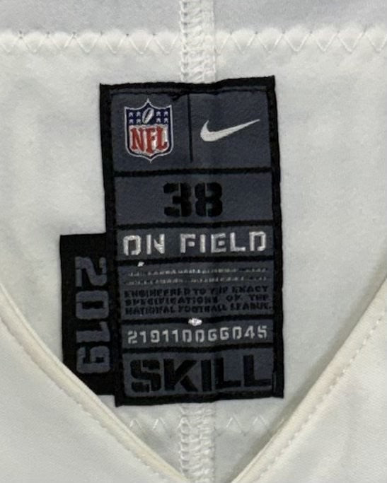 Robbie Anderson Ny Jets Game Worn Used Nike 2019 Skill Jersey 100nfl Patch Sz38