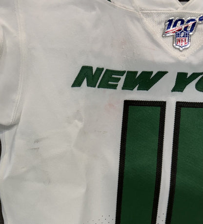 Robbie Anderson Ny Jets Game Worn Used Nike 2019 Skill Jersey 100nfl Patch Sz38