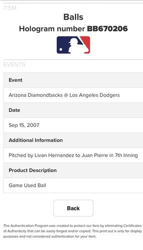 Magic Johnson  Signed 2007 Mlb Game Used Certified Baseball Dodgers Steiner Coa