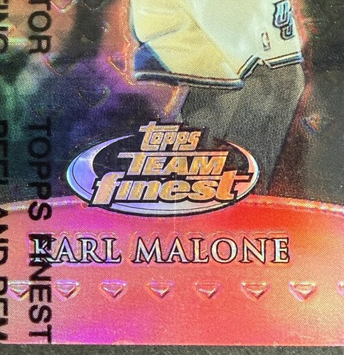 1999-00 Topps Finest Team Finest Red Refractor Parallel Karl Malone /50 Mint Hof