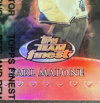 1999-00 Topps Finest Team Finest Red Refractor Parallel Karl Malone /50 Mint Hof