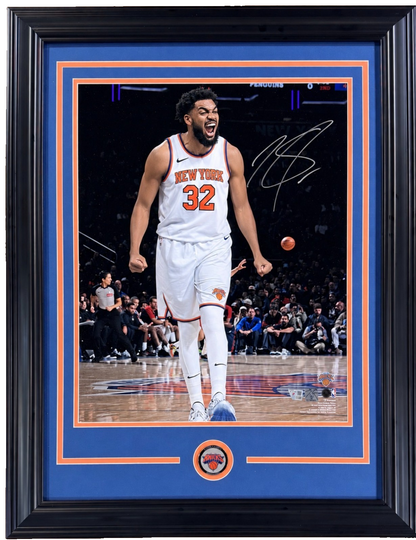 Karl Anthony Towns Signed 16x20 Framed Photo Auto Fanatics COA NY Knicks