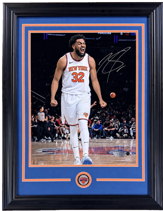 Karl Anthony Towns Signed 16x20 Framed Photo Auto Fanatics COA NY Knicks