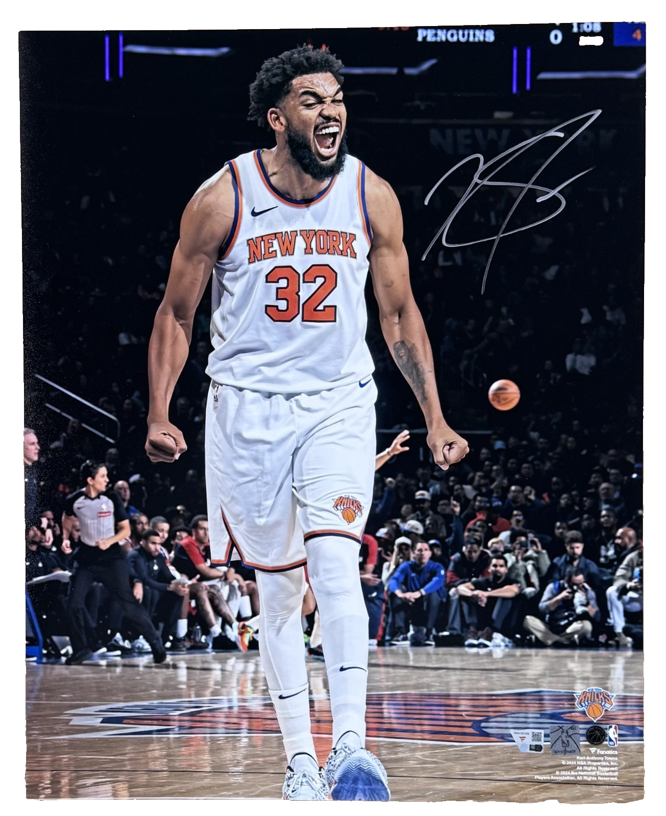 Karl Anthony Towns Signed 16x20 Framed Photo Auto Fanatics COA NY Knicks