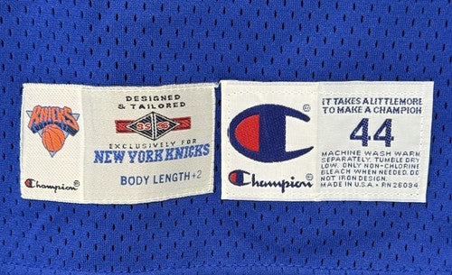 John Starks Ny Knicks Game Issued 1995 /96 Champion Pro Cut +2 Jersey Sz 44