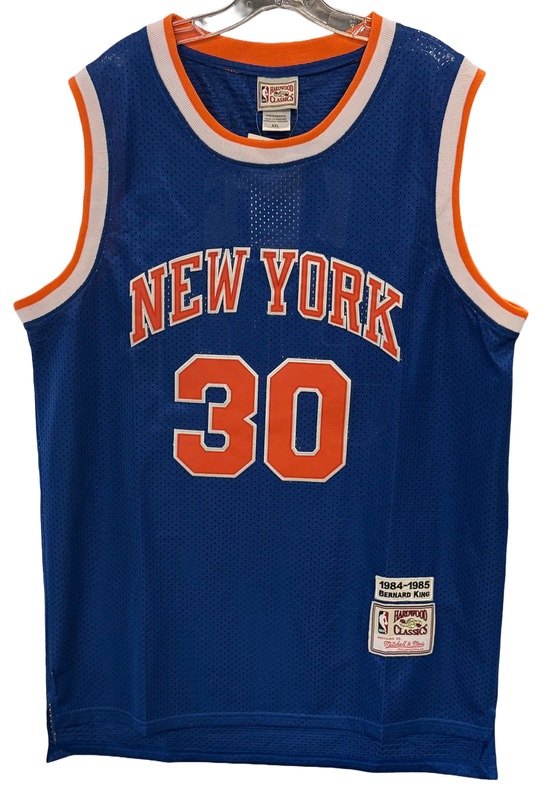 Bernard King #30 Knicks Mitchell Ness Hardwood Classics Blue 1984 85 Jersey XXL