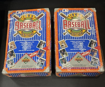 1992 Upper Deck Series Baseball Wax 2 Box Lot Factory Sealed FIND TED WILLIAMS