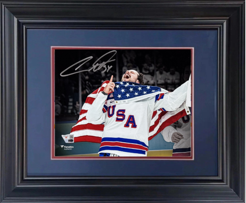 Auston Matthews Team USA Signed 8x10 Framed Photo Auto Fanatics COA Maple Leafs