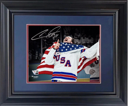 Auston Matthews Team USA Signed 8x10 Framed Photo Auto Fanatics COA Maple Leafs