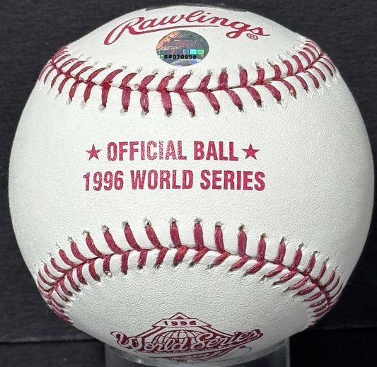 Wade Boggs Signed 1996 World Series Baseball WS Champs Auto Steiner MLB Yankees