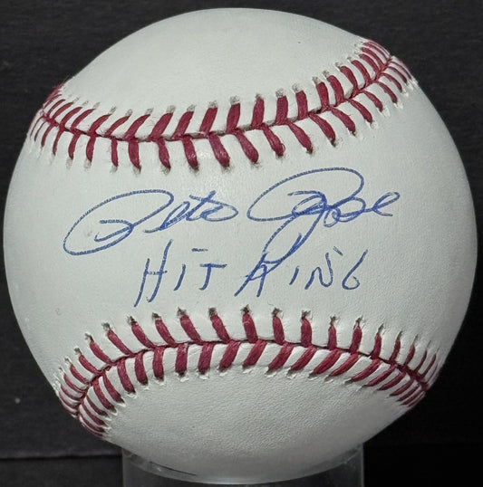Pete Rose Signed Official MLB Baseball Hit King Auto Steiner Holo COA Cin Reds