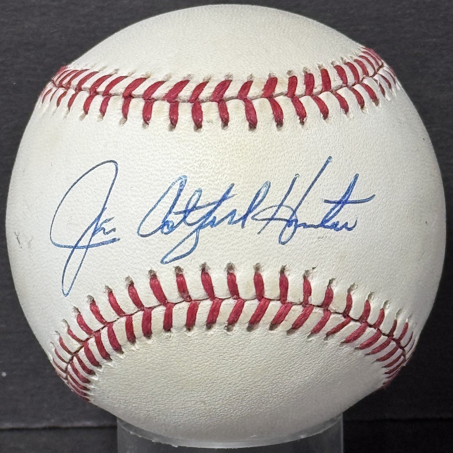 Jim Catfish Hunter Signed Official A.L Baseball Ny Yankees  A’s HOF Auto JSA Coa