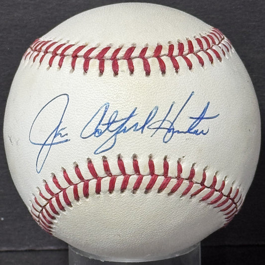 Jim Catfish Hunter Signed Official A.L Baseball Ny Yankees  A’s HOF Auto JSA Coa