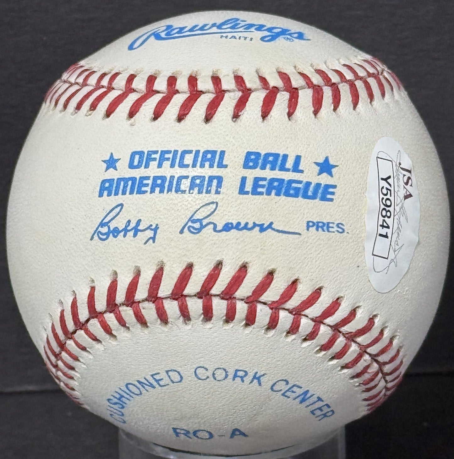 Jim Catfish Hunter Signed Official A.L Baseball Ny Yankees  A’s HOF Auto JSA Coa