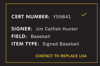 Jim Catfish Hunter Signed Official A.L Baseball Ny Yankees  A’s HOF Auto JSA Coa