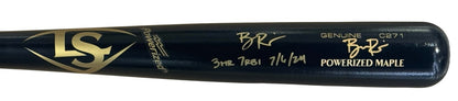 Ben Rice Signed Louisville Slugger Game Model Bat Yankees 3 Hr 7rbi Auto CX COA