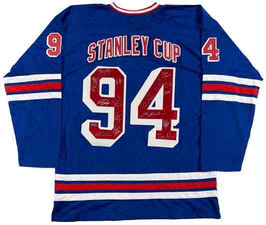 Ny Rangers 1994 Stanley Cup Team Signed Jersey 17 Auto Mark Messier Steiner Coa