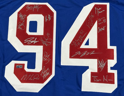 Ny Rangers 1994 Stanley Cup Team Signed Jersey 17 Auto Mark Messier Steiner Coa