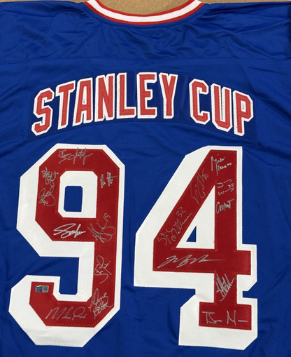 Ny Rangers 1994 Stanley Cup Team Signed Jersey 17 Auto Mark Messier Steiner Coa