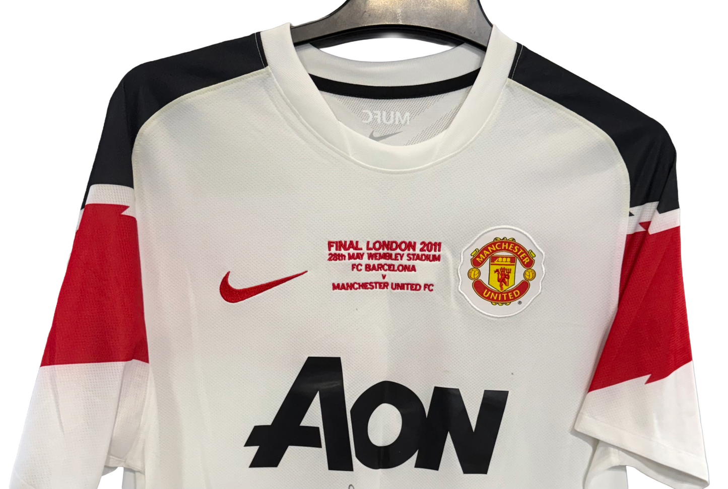 Man United Team Signed Nike Authentic Soccer Jersey 2011 Champs League Auto COA