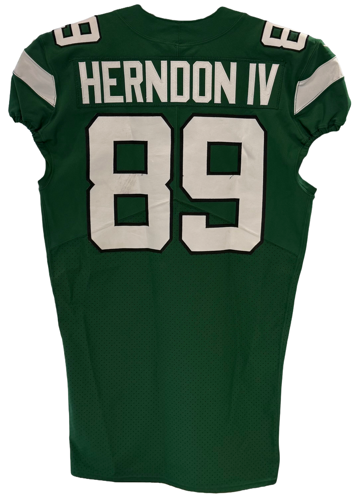 Chris Herndon Ny Jets Game Worn Used Nike 2020 Line Green Jersey Sz44 +6 Length