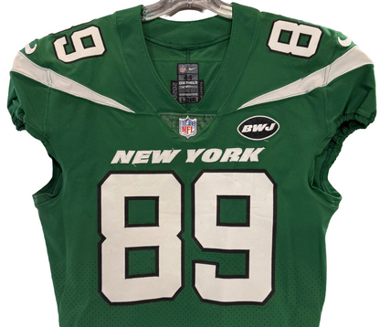 Chris Herndon Ny Jets Game Worn Used Nike 2020 Line Green Jersey Sz44 +6 Length