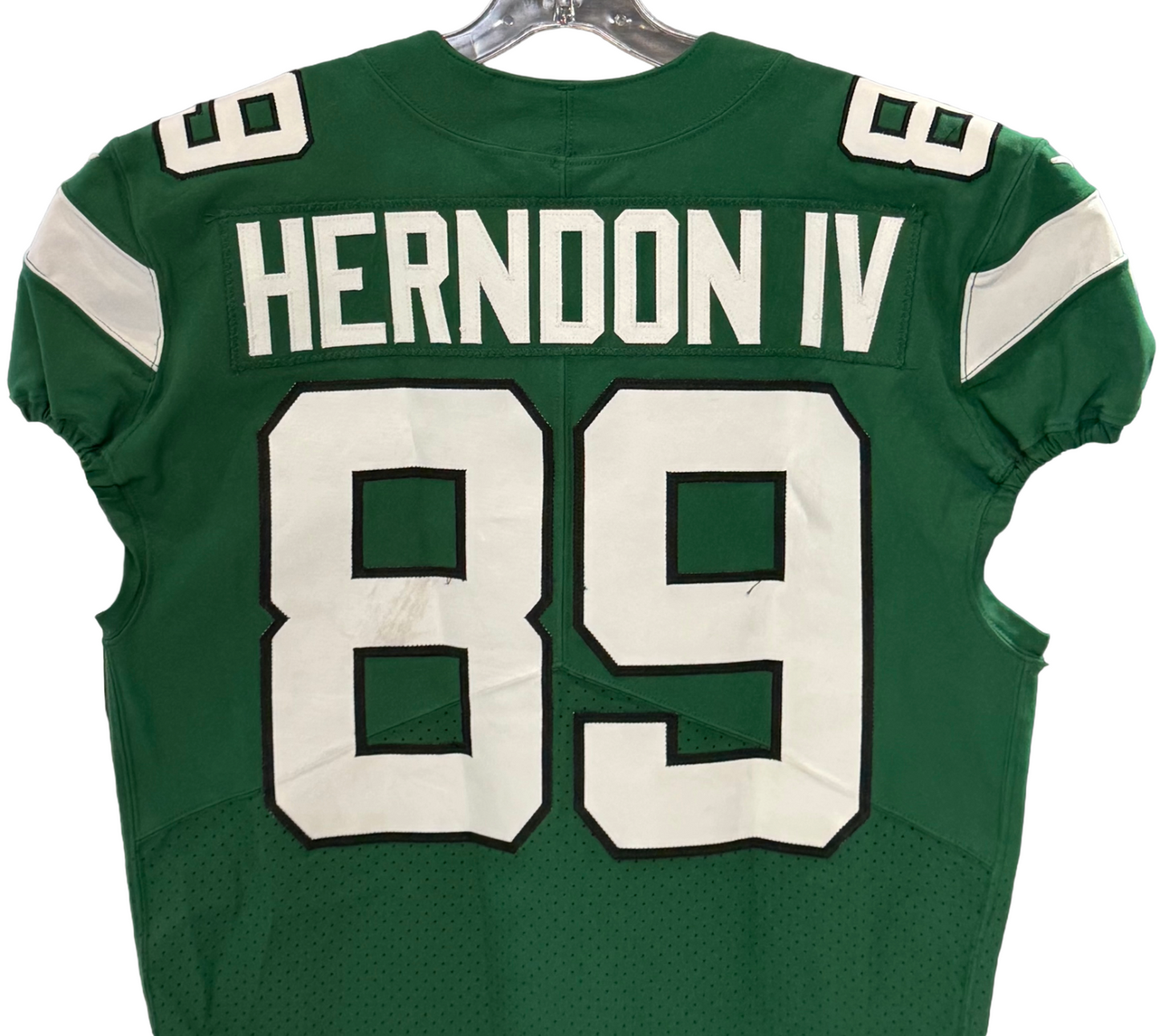Chris Herndon Ny Jets Game Worn Used Nike 2020 Line Green Jersey Sz44 +6 Length