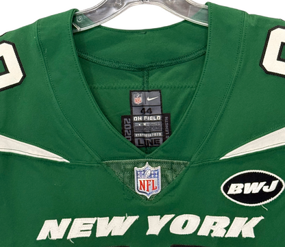 Chris Herndon Ny Jets Game Worn Used Nike 2020 Line Green Jersey Sz44 +6 Length