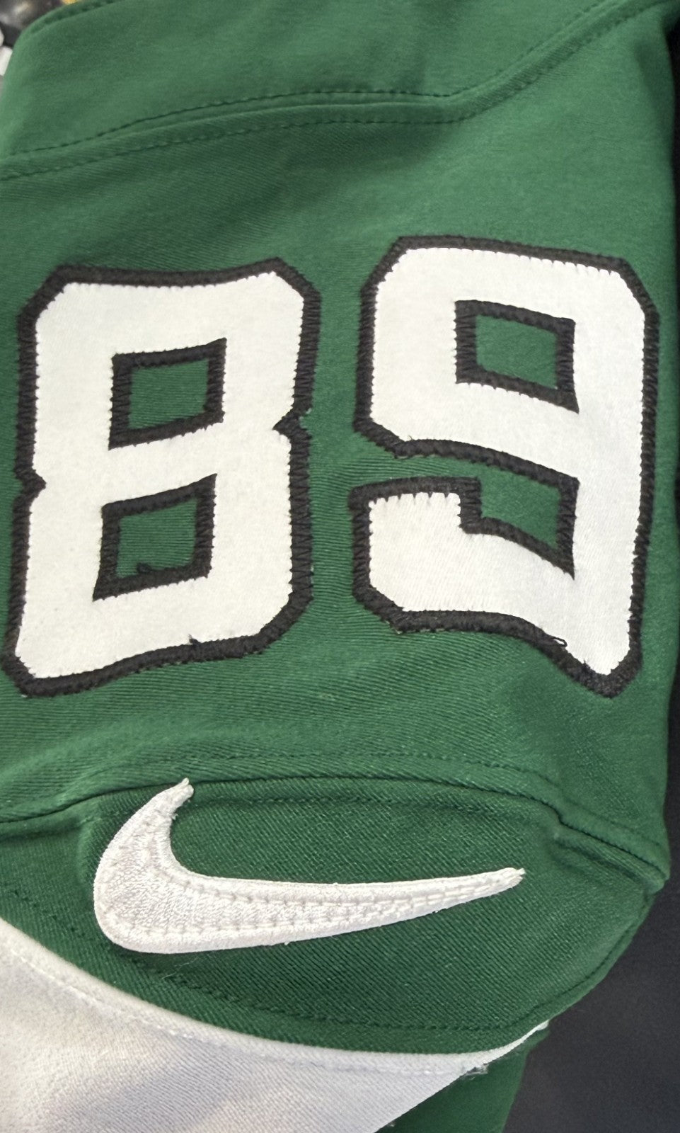 Chris Herndon Ny Jets Game Worn Used Nike 2020 Line Green Jersey Sz44 +6 Length